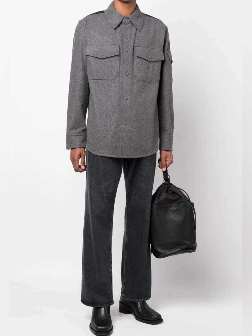 NWT$765 Helmut Lang button-up long-sleeve shirt